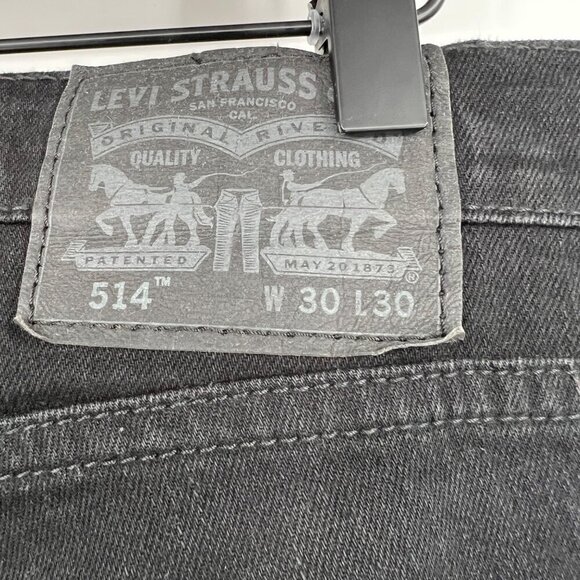 514 Straight Fit Men's Jeans black size 30 x 30 - Picture 6 of 10